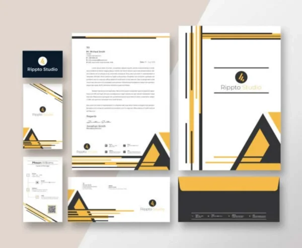 business card, letterhead, envelope and stationery